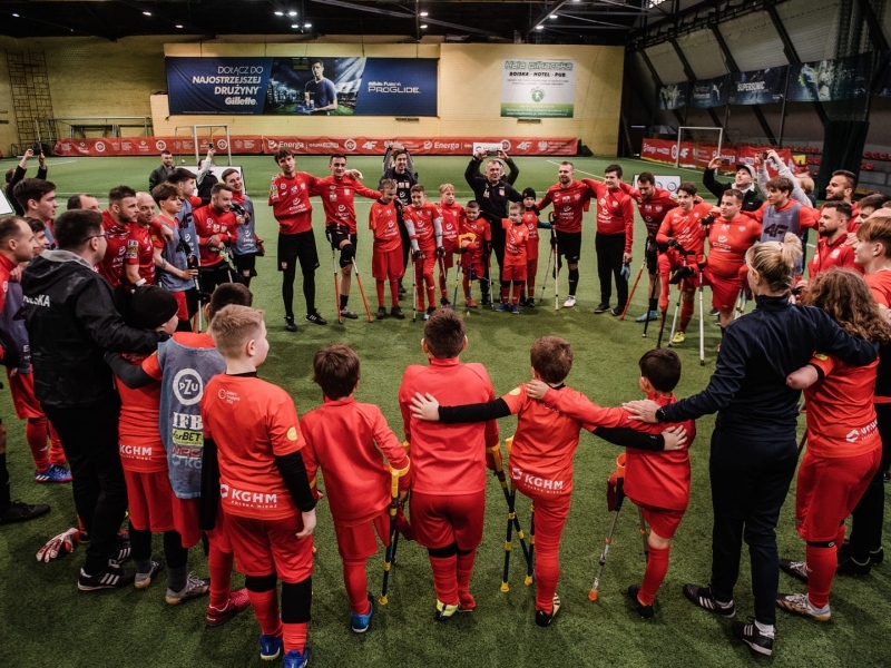 foto:Wspólne zgrupowanie kadry Amp Futbol Polska z drużyną Junior Amp Futbol